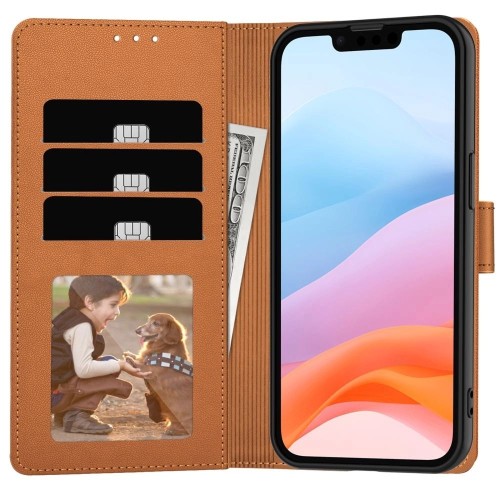 Dėklas Fancy Wallet Samsung S947 S26 Plus rudas