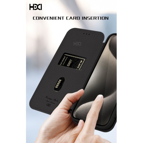 Dėklas HDD Classic Wallet Case Apple iPhone 13/14 juodas