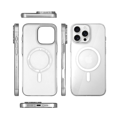 Dėklas HDD Clear MagSafe Case Apple iPhone 15 Pro Max skaidrus