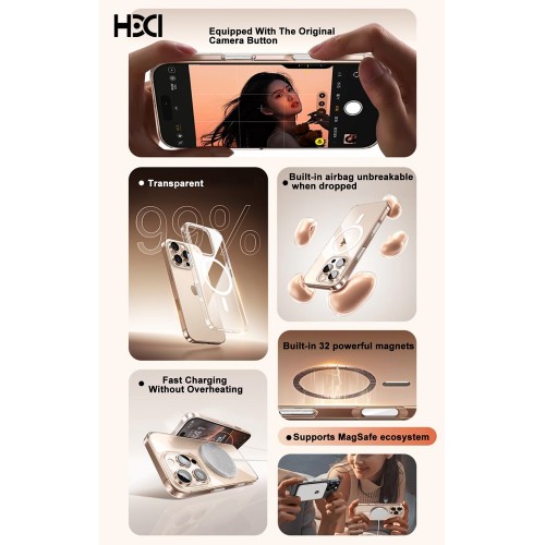Dėklas HDD Clear MagSafe Case Apple iPhone 15 Pro skaidrus