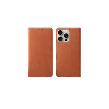 Dėklas HDD Magnetic Wallet Case Samsung A405 A40 rudas