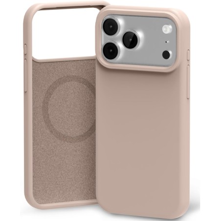 Dėklas Mercury Pure Magsafe Silicon Case Apple iPhone 17 Pro Max rožinio smėlio