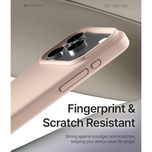 Dėklas Mercury Pure Magsafe Silicon Case Apple iPhone 17 Pro Max rožinio smėlio