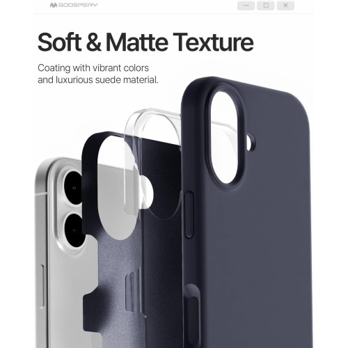 Dėklas Mercury Pure Magsafe Silicon Case Apple iPhone 17 tamsiai mėlynas
