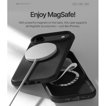Dėklas Mercury Pure Magsafe Silicon Case Apple iPhone Air juodas