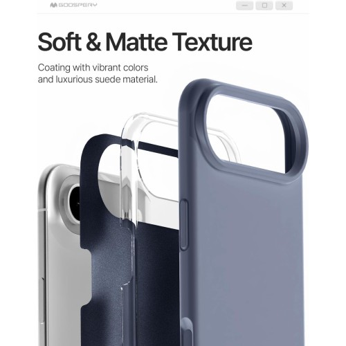 Dėklas Mercury Pure Magsafe Silicon Case Apple iPhone Air levandos pilka