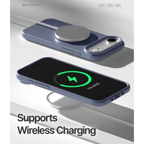 Dėklas Mercury Pure Magsafe Silicon Case Apple iPhone Air levandos pilka