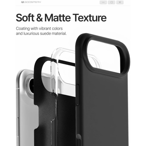 Dėklas Mercury Pure Magsafe Silicon Case Apple iPhone Air raudonas