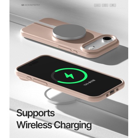 Dėklas Mercury Pure Magsafe Silicon Case Apple iPhone Air rožinio smėlio