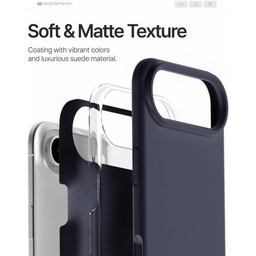 Dėklas Mercury Pure Magsafe Silicon Case Apple iPhone Air tamsiai mėlynas