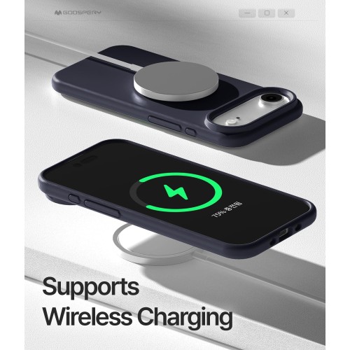 Dėklas Mercury Pure Magsafe Silicon Case Apple iPhone Air tamsiai mėlynas