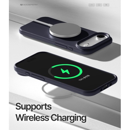 Dėklas Mercury Pure Magsafe Silicon Case Apple iPhone Air tamsiai mėlynas