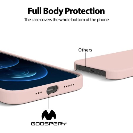 Dėklas Mercury Pure Magsafe Silicon Case Samsung A576 A57 5G rožinio smėlio