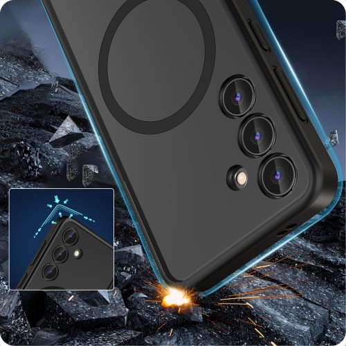 Dėklas Reach Matte MagSafe Samsung S921 S24 juodas