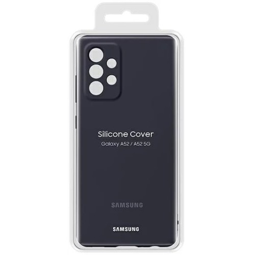 Dėklas Samsung Silicone Cover for Samsung A525 A52 4G/A526 A52 5G/A528 A52s 5G juodas