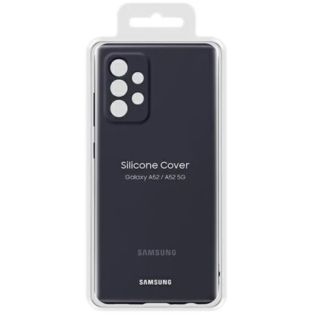 Dėklas Samsung Silicone Cover for Samsung A525 A52 4G/A526 A52 5G/A528 A52s 5G juodas