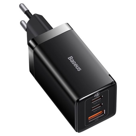 Įkroviklis Baseus GaN5 Pro 65W 2xUSB-C/USB-A + USB-C to USB-C cable juodas CCGP120201