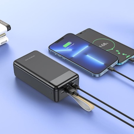 Išorinė baterija Power Bank Borofone BJ19B PD20W+QC3.0 30000mAh juoda
