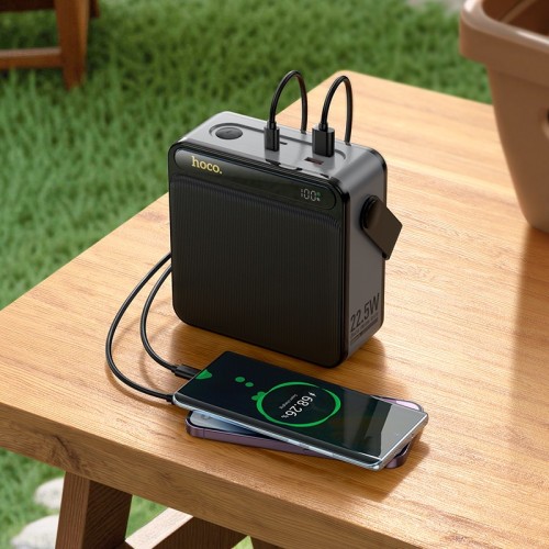 Išorinė baterija Power Bank Hoco J161 22.5W+PD20W 80000mAh juoda