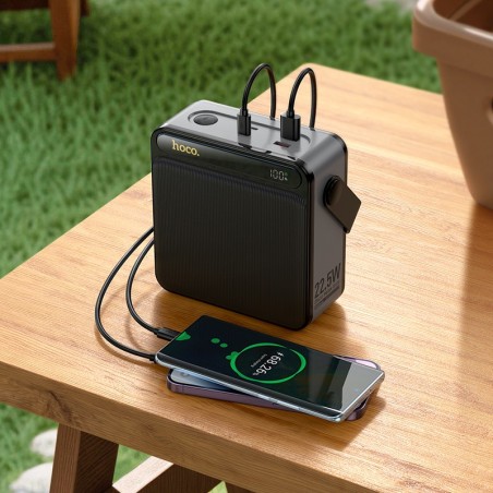 Išorinė baterija Power Bank Hoco J161 22.5W+PD20W 80000mAh juoda