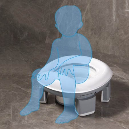 Kelioninis puodukas vaikams Reach Portable Potty 3in1 baltas/pilkas