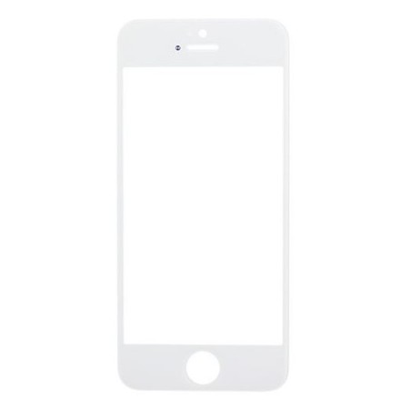LCD stikliukas Apple iPhone 5S/SE su rėmeliu ir OCA baltas ORG