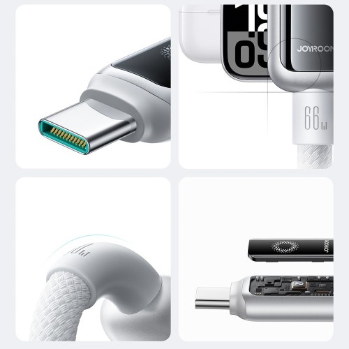 USB kabelis Joyroom S-A55 USB-A to USB-C 66W 1.2m baltas