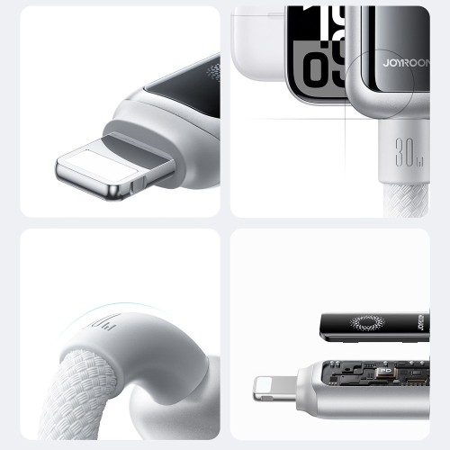 USB kabelis Joyroom S-A55 USB-C to Lightning 30W 1.2m baltas