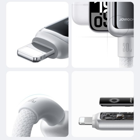 USB kabelis Joyroom S-A55 USB-C to Lightning 30W 1.2m baltas