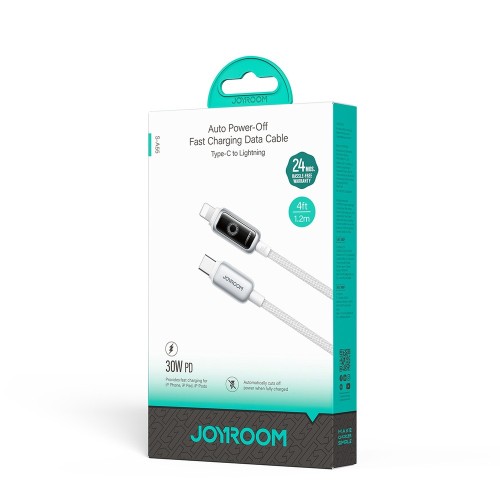 USB kabelis Joyroom S-A55 USB-C to Lightning 30W 1.2m baltas