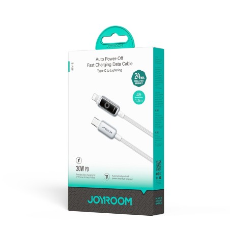 USB kabelis Joyroom S-A55 USB-C to Lightning 30W 1.2m baltas