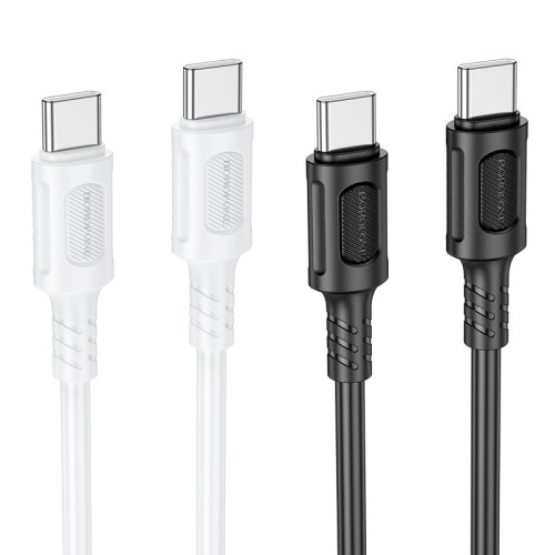 USB kabelis Borofone BX111 60W USB-C to USB-C 1.0m juodas