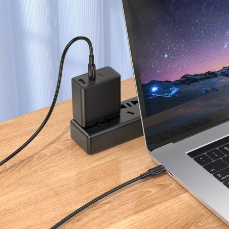 USB kabelis Borofone BX111 60W USB-C to USB-C 1.0m juodas