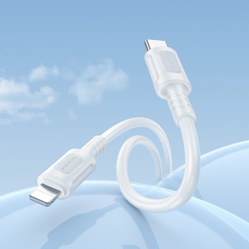 USB kabelis Borofone BX111 USB-C to Lightning 1.0m baltas