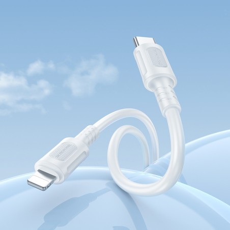 USB kabelis Borofone BX111 USB-C to Lightning 1.0m baltas