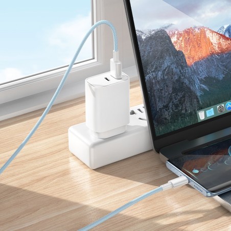 USB kabelis Borofone BX117 USB-A to USB-C 1.0m baltas