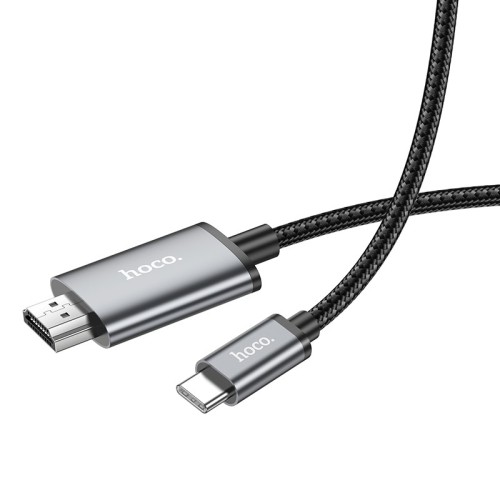 Kabelis Hoco UA27 USB-C to HDMI pilkas