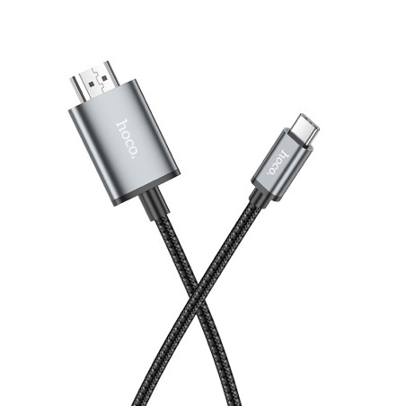 Kabelis Hoco UA27 USB-C to HDMI pilkas