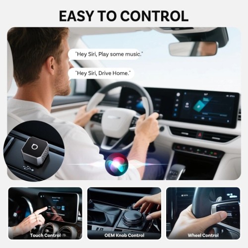 Belaidis CarPlay/Android Auto adapteris Ottocast Mini Cube juodas
