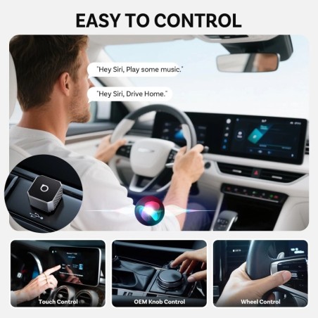 Belaidis CarPlay/Android Auto adapteris Ottocast Mini Cube juodas