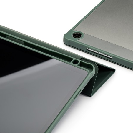 Dėklas Reach Origami Samsung X400/X406 Tab S10 Lite/X520/X526 Tab S10 FE/X510/X516 Tab S9 FE tamsiai žalias