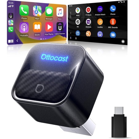 Belaidis CarPlay/Android Auto adapteris Ottocast Mini Core juodas