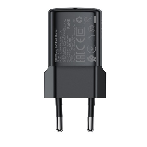 Įkroviklis Acefast A118 30W GaN USB-C juodas