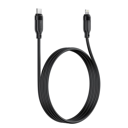 USB kabelis Acefast C16-01 USB-C to Lightning 1.2m juodas