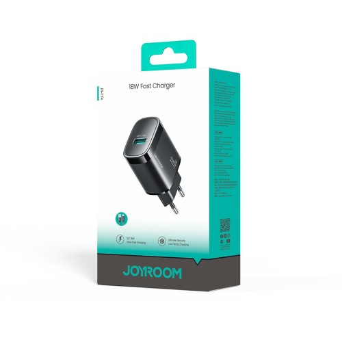 Įkroviklis Joyroom JR-TF4 18W USB-A + USB-A to USB-C cable 1.0m juodas