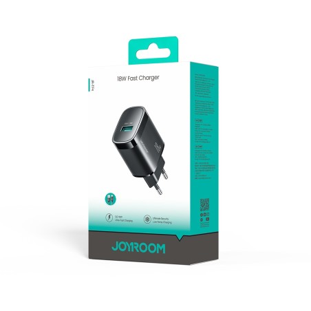 Įkroviklis Joyroom JR-TF4 18W USB-A + USB-A to USB-C cable 1.0m juodas