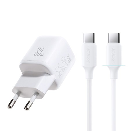 Įkroviklis Joyroom JR-TG7 33W USB-C/USB-A + USB-C to USB-C 60W 1.0m cable baltas