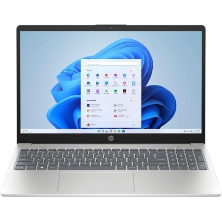 HP Laptop 15-fc0002no 15.6", AMD Ryzen 5 7520U, 8GB, 512GB SSD, Windows, Sidabrinis