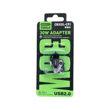 Adapteris Remax CB32 Lightning to USB-C (USB2.0)