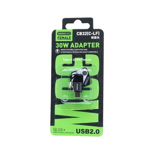 Adapteris Remax CB32 USB-C to Lightning (USB2.0)